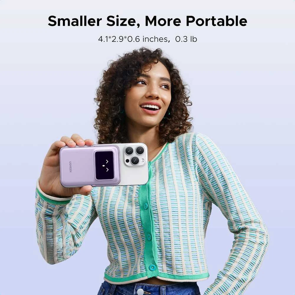 Ugreen Uno PB571 5000 mAh USB-C 20W violetinė