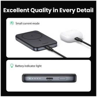 Powerbank UGREEN PB561, 10000mAh, 20W, PD3.0, PD2.0, FCP, AFC, BC1.2, juodas