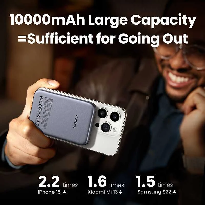 Powerbank UGREEN PB561, 10000mAh, 20W, PD3.0, PD2.0, FCP, AFC, BC1.2, juodas