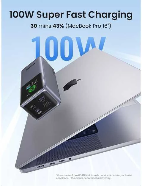 UGREEN nešiojama baterija (Power Bank) 20000mAh, 130W, greitasis įkrovimas
