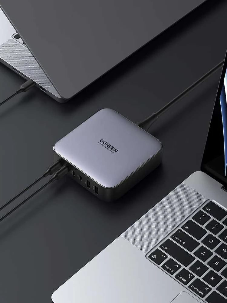UGREEN 2USB-A+4USB-C 200W Desktop greitasis įkroviklis, pilkas