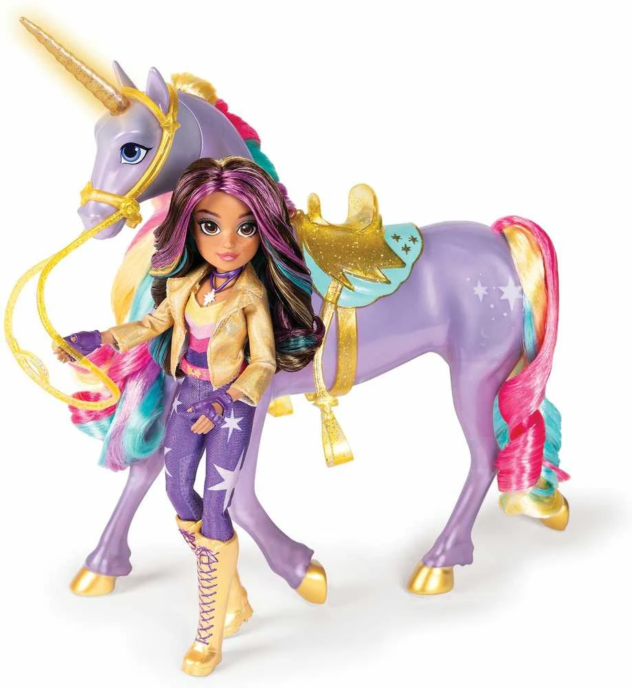Unicorn Academy Rainbow Light-up Wildstar Vienaragis, 28 cm