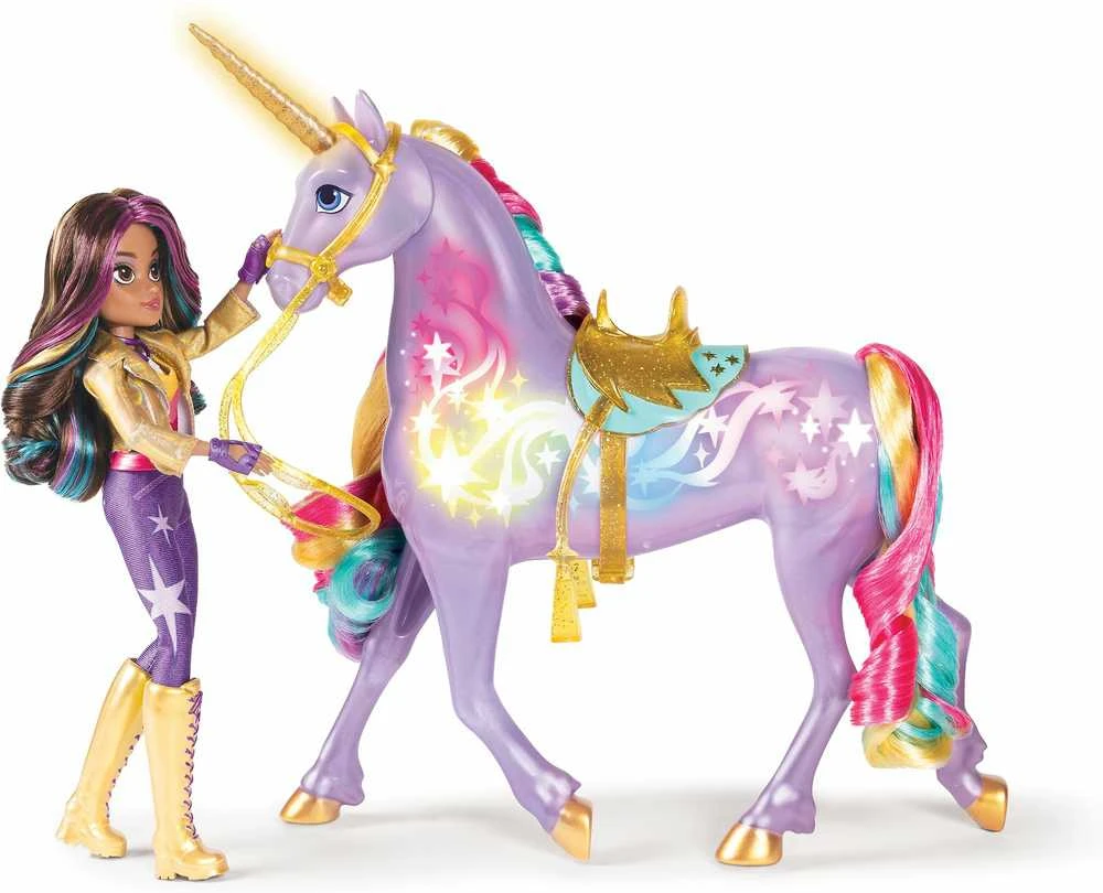 Unicorn Academy Rainbow Light-up Wildstar Vienaragis, 28 cm