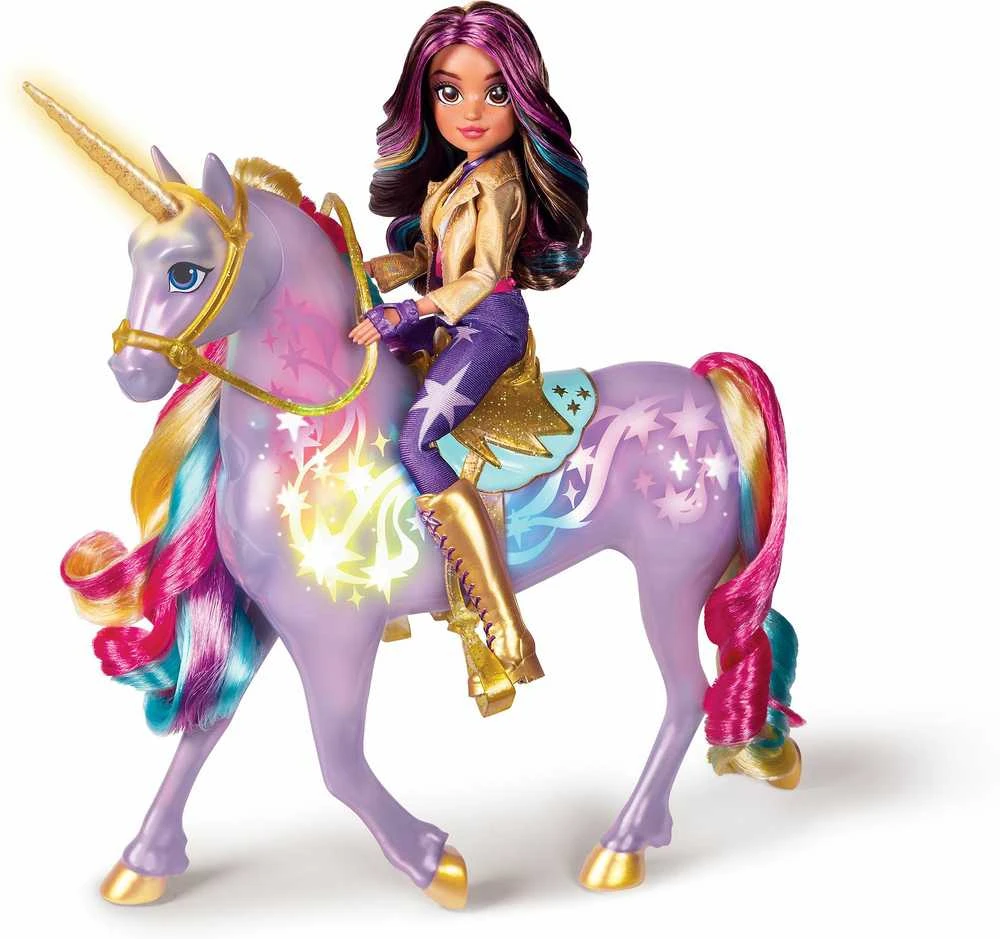 Unicorn Academy Rainbow Light-up Wildstar Vienaragis, 28 cm