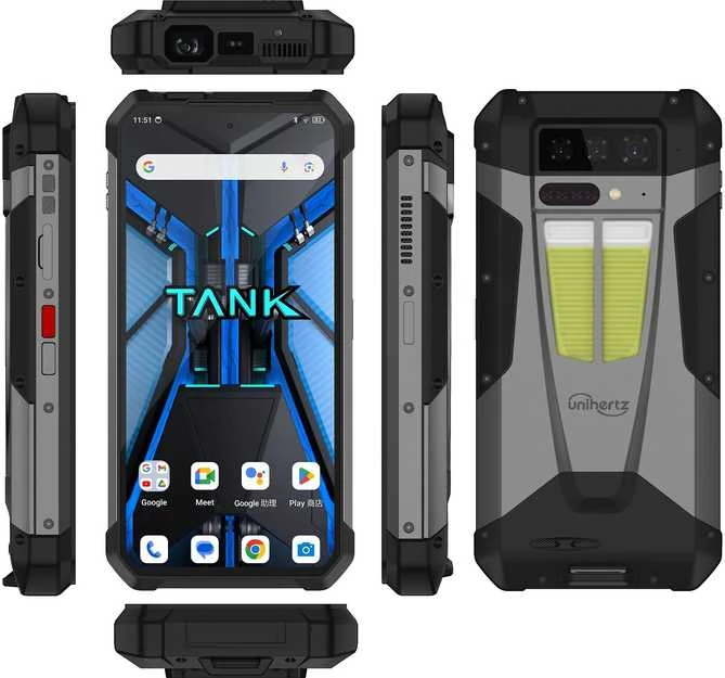Unihertz Tank 4 puhelin, 512/12 Gt, musta