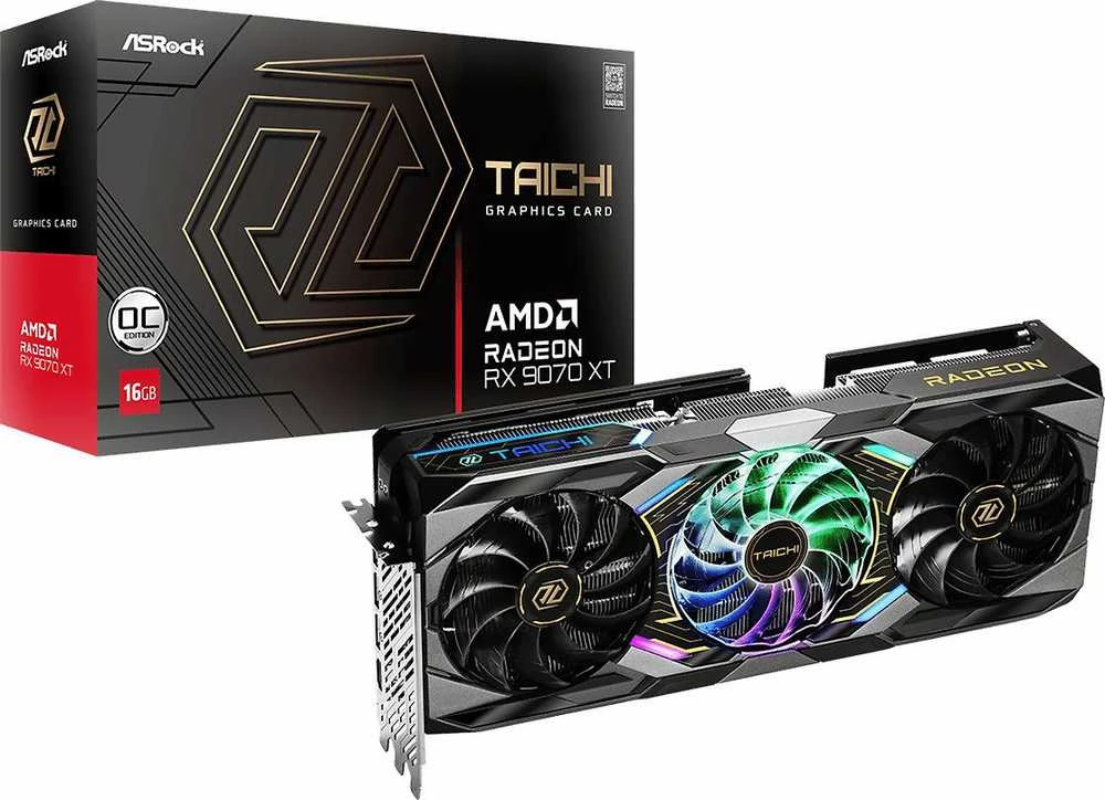 „Asrock Taichi Radeon RX 9070 XT OC“ AMD 16 GB GDDR6 vaizdo plokštė