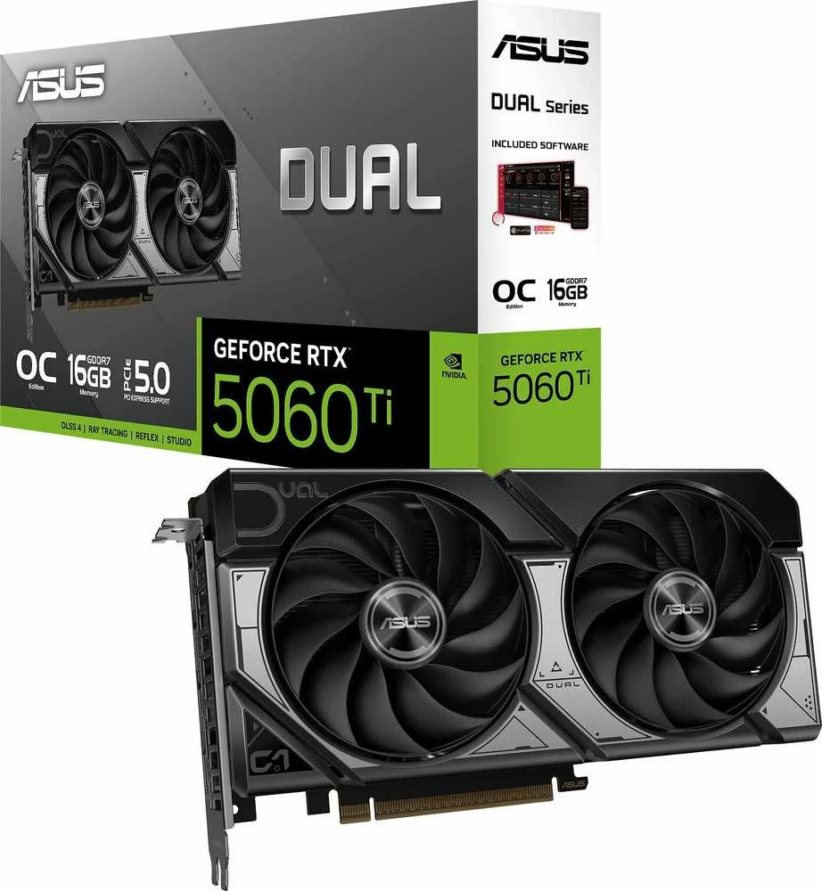 Vaizdo plokštė ASUS Dual GeForce RTX5060Ti 16GB GDDR7