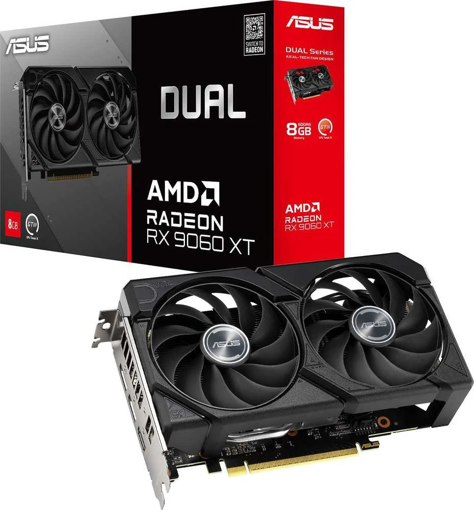 Vaizdo plokštė ASUS Radeon RX 9060 XT DUAL 8GB