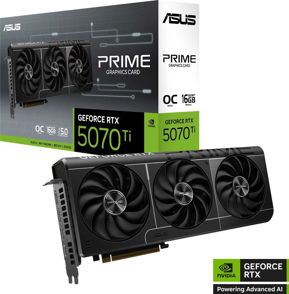 Vaizdo plokštė ASUS Prime GeForce RTX 5070 Ti 16GB