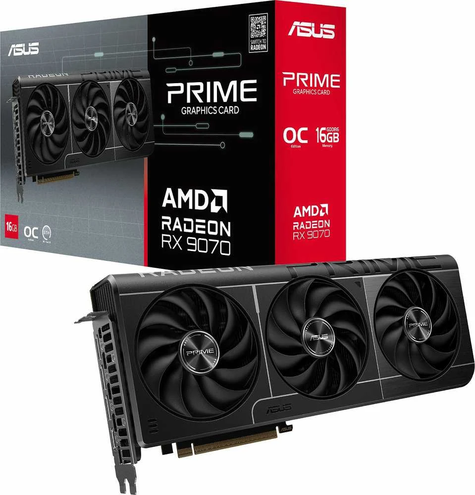 Vaizdo plokštė ASUS Prime RX9070 O16G AMD Radeon RX 9070 16 GB GDDR6