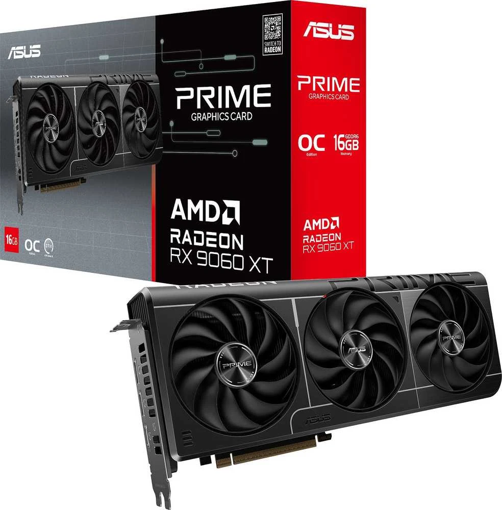 Vaizdo plokštė ASUS Prime Radeon RX 9060 XT O16G AMD 16 GB GDDR6