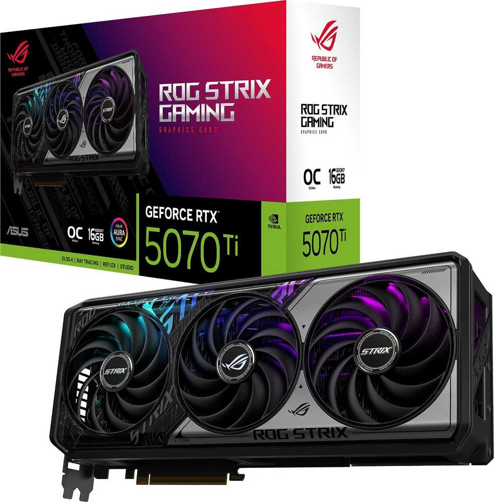 ASUS ROG Strix GeForce RTX 5070 Ti 16GB vaizdo plokštė