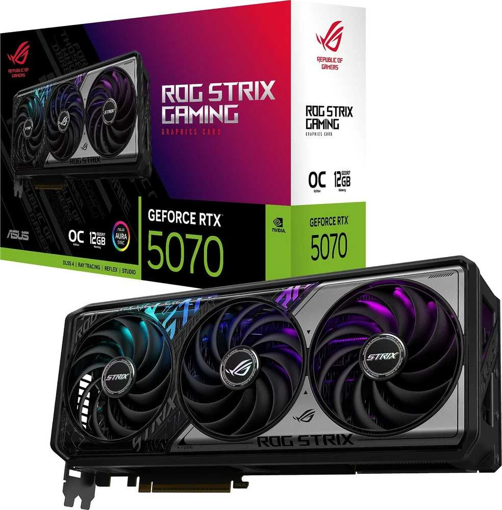 ASUS ROG Strix RTX 5070 12 GB OC žaidimų vaizdo plokštė
