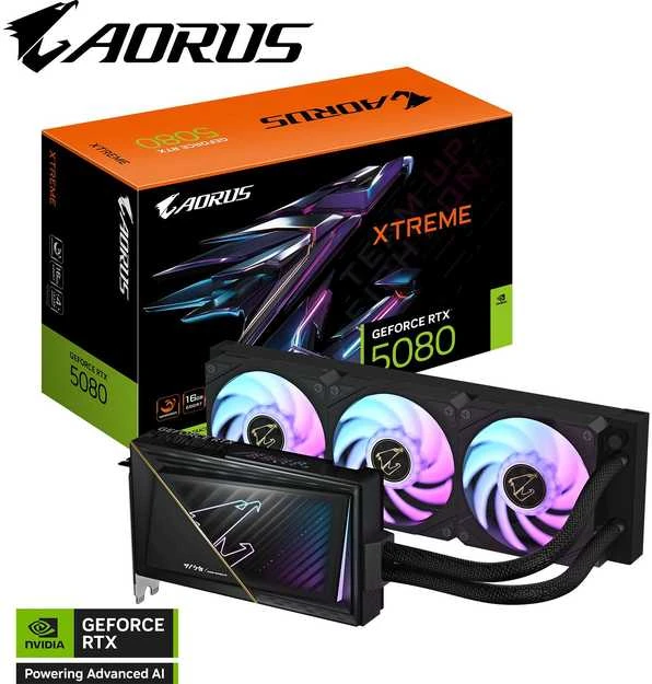 GIGABYTE AORUS GeForce RTX™ 5080 XTREME WATERFORCE 16G | Gigabaitas