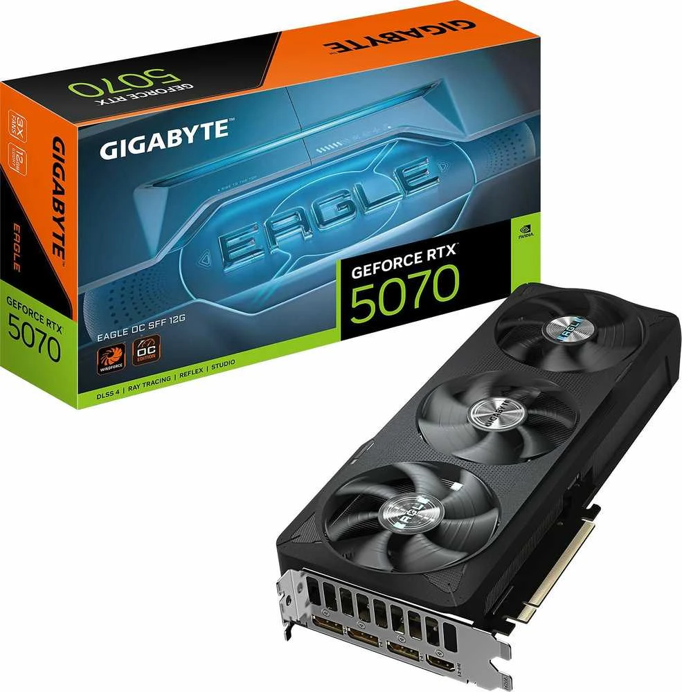 Vaizdo plokštė Gigabyte GeForce RTX 5070 EAGLE OC SFF 12G | NVIDIA | 12 GB | GeForce RTX 5070 | GDDR7 | HDMI jungtys kiekis 1 | PCI-E 5.0
