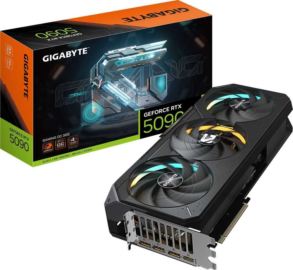 Vaizdo plokštė GIGABYTE GeForce RTX 5090 GAMING OC 32G Grafikos plokštė - 32GB GDDR7, 512bit, PCI-E 5.0, 2550MHz Core Clock, 3 x DP 2.1b, 1 x HDMI 2.1b, NVIDIA DLSS 4, GV-N5090GAMING OC-32GD