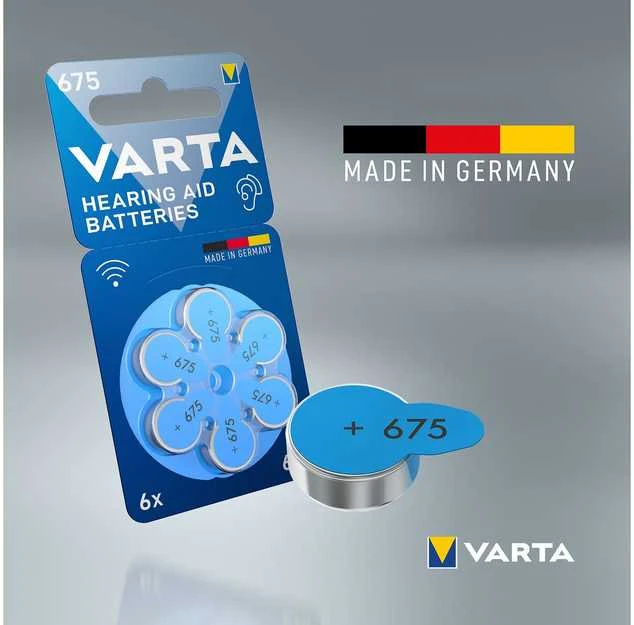 Elementai klausos aparatams Varta 675