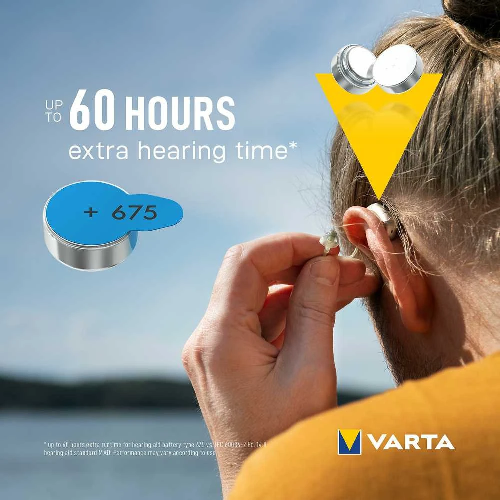Elementai klausos aparatams Varta 675
