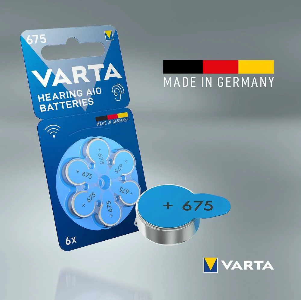 Elementai klausos aparatams Varta 675