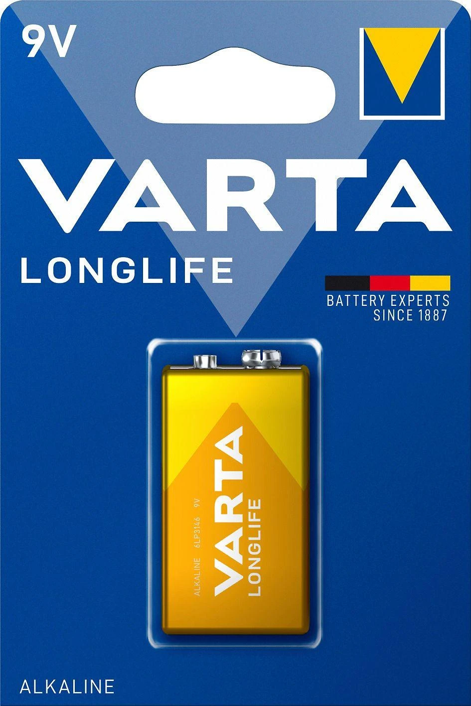 Baterija Varta Longlife 9V alkaline, 1 vnt