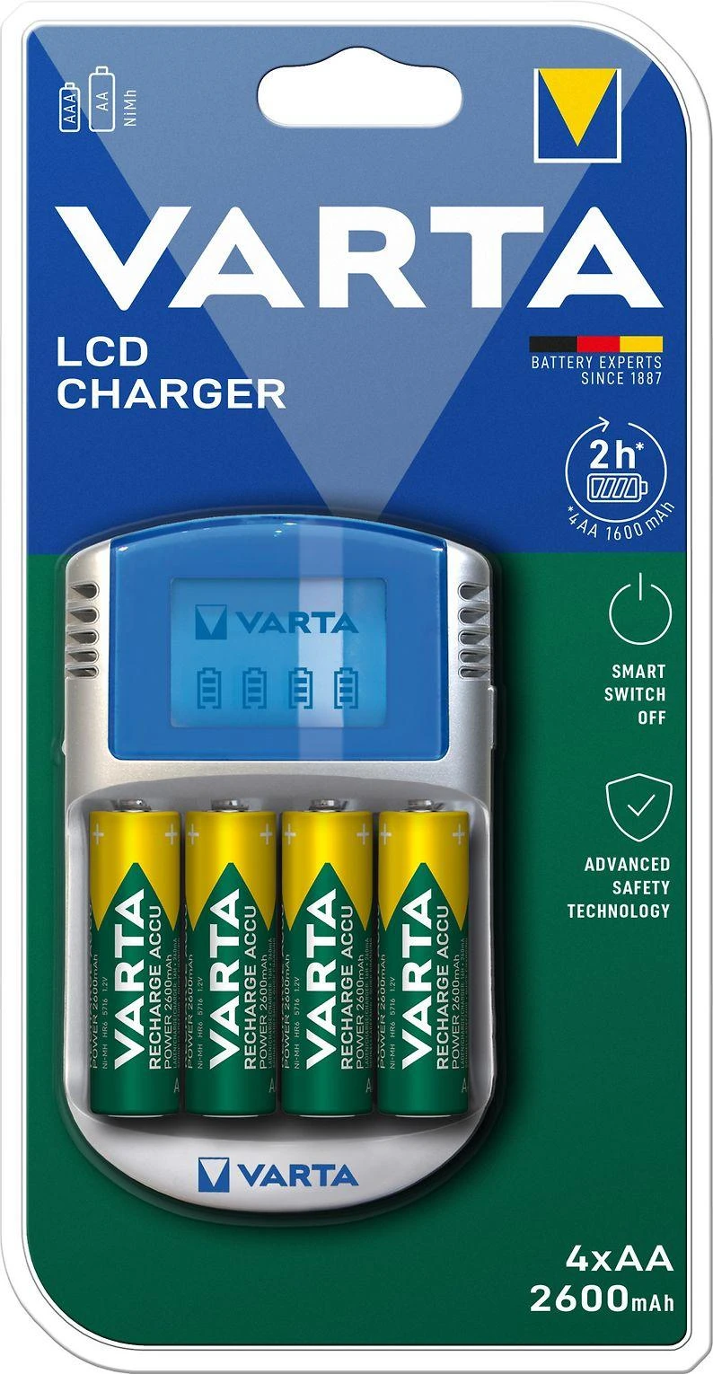 Elementų kroviklis VARTA Power LCD