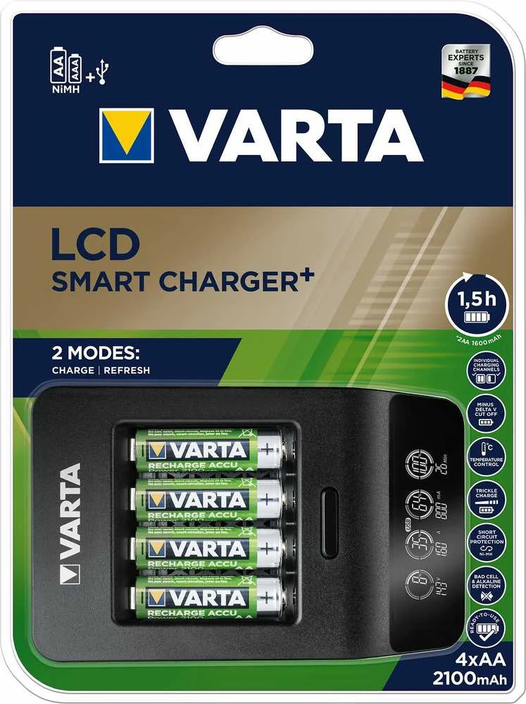 Varta LCD Smart + 4 x AA 2100 mAh 56706