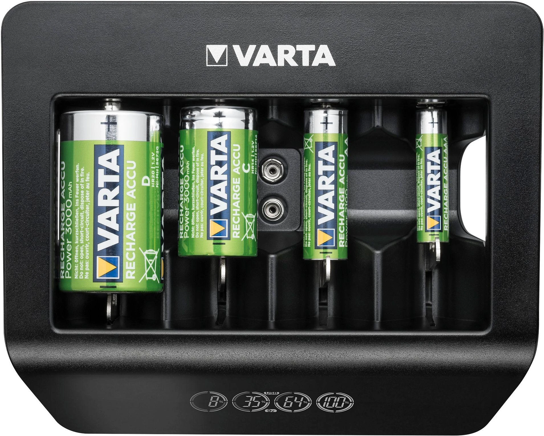 Varta AAA/AA/C/D/9V elementų kroviklis LCD Universal Charger Plus 57688