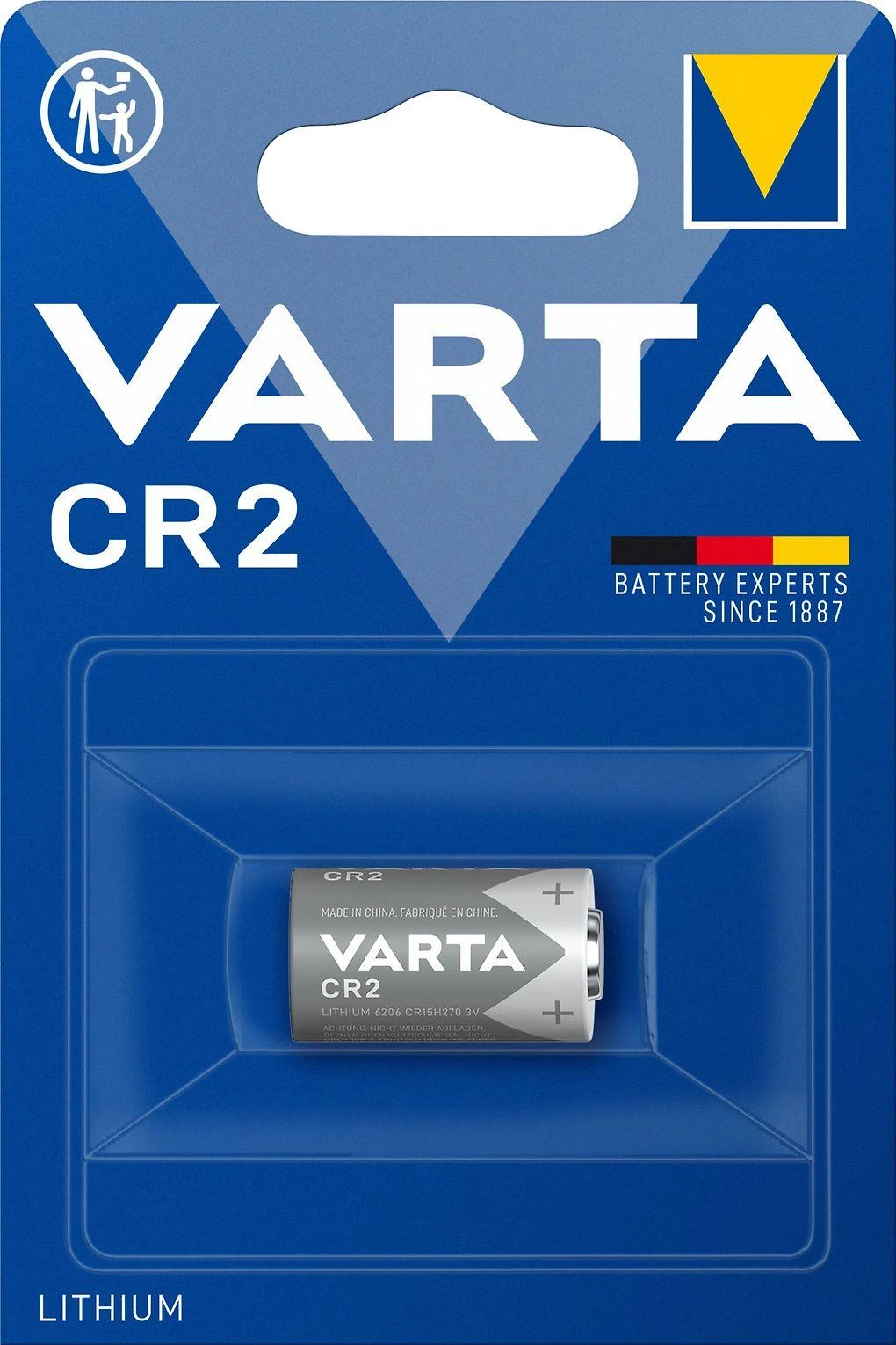Varta Lithium CR2 3V 880mAh elementas 6206, 1 vnt.
