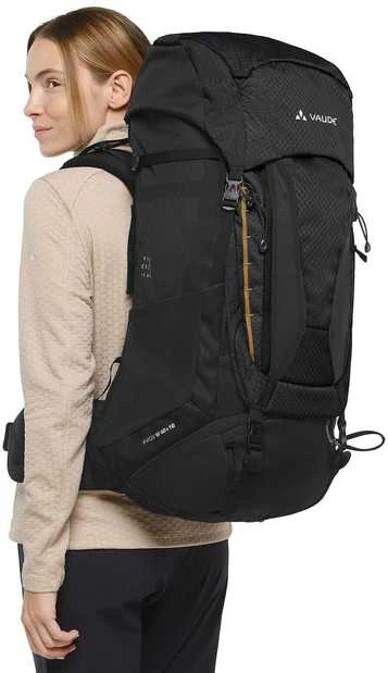 Vaude Wo Avox 60 + 10 retkikunta- ja vaellusrinkka naisille, musta