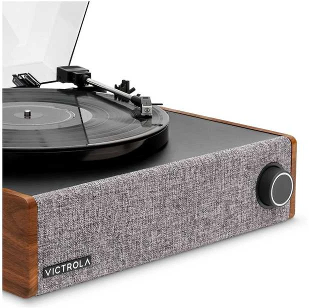 Victrola Eastwood LP patefono grotuvas, riešutmedis