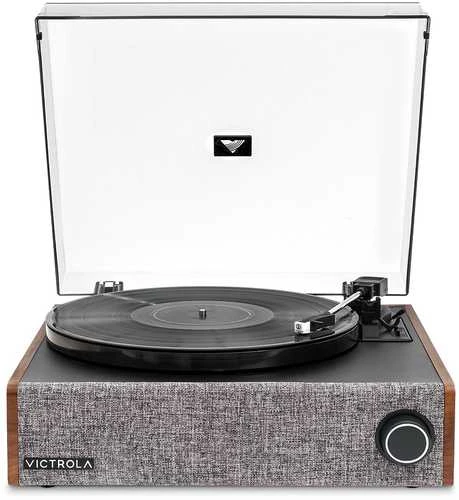 Victrola Eastwood LP patefono grotuvas, riešutmedis