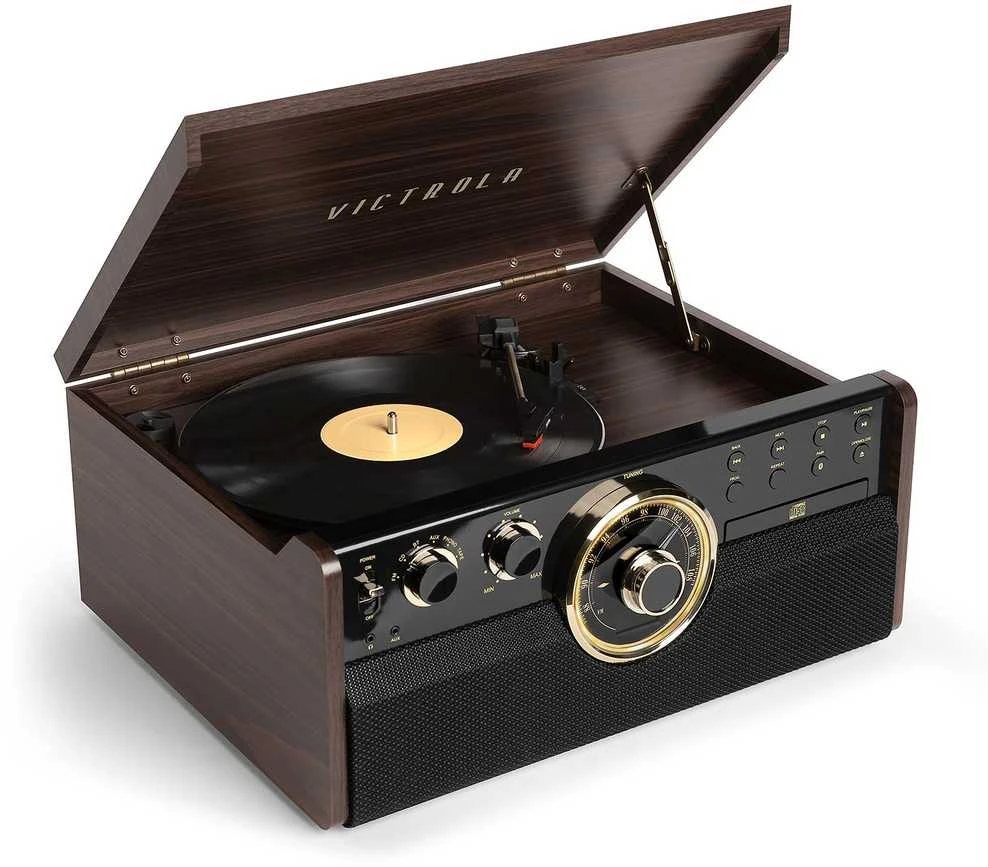 Patefonas Victrola The Empire VTA-270B, su CD, kasečių ir FM grotuvu
