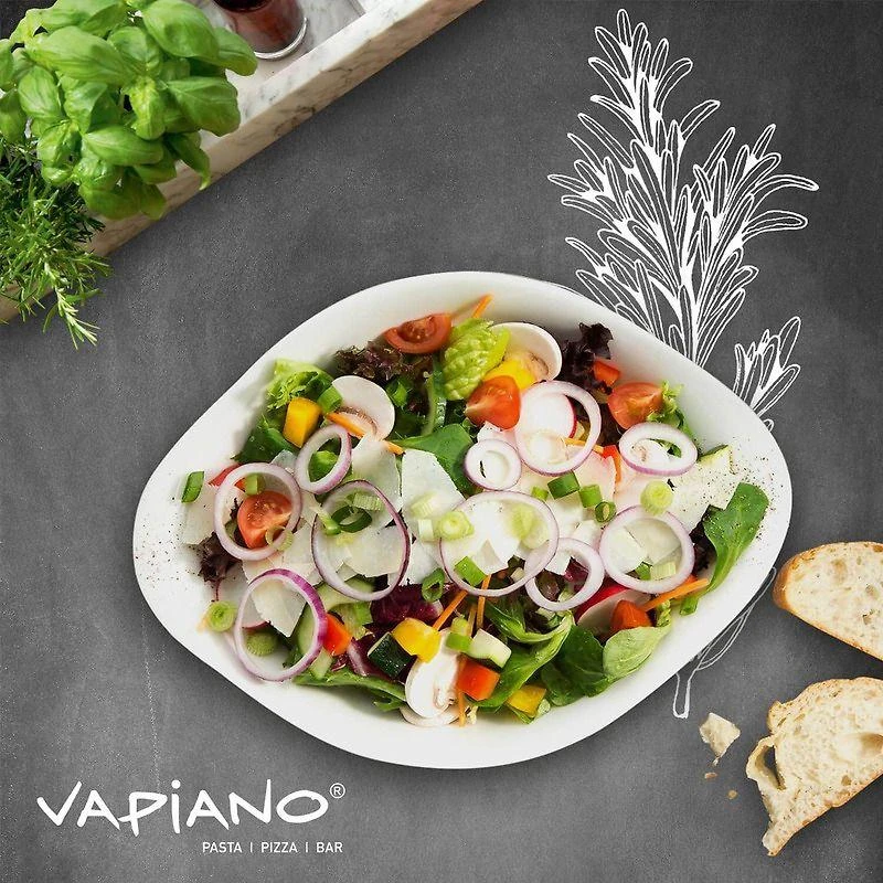 Villeroy & Boch Vapiano trio bowl -kulhosetti, 6-osainen, valkoinen