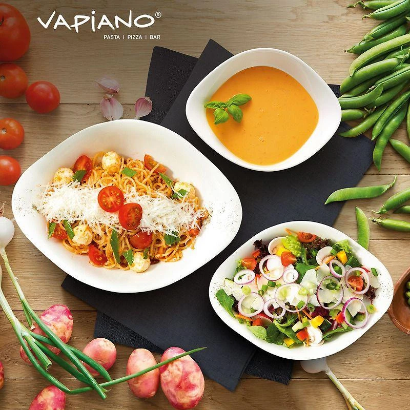 Villeroy & Boch Vapiano trio bowl -kulhosetti, 6-osainen, valkoinen