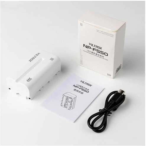 Baterija - Viltrox NP F550 2200mAh USB C Įkrovimas