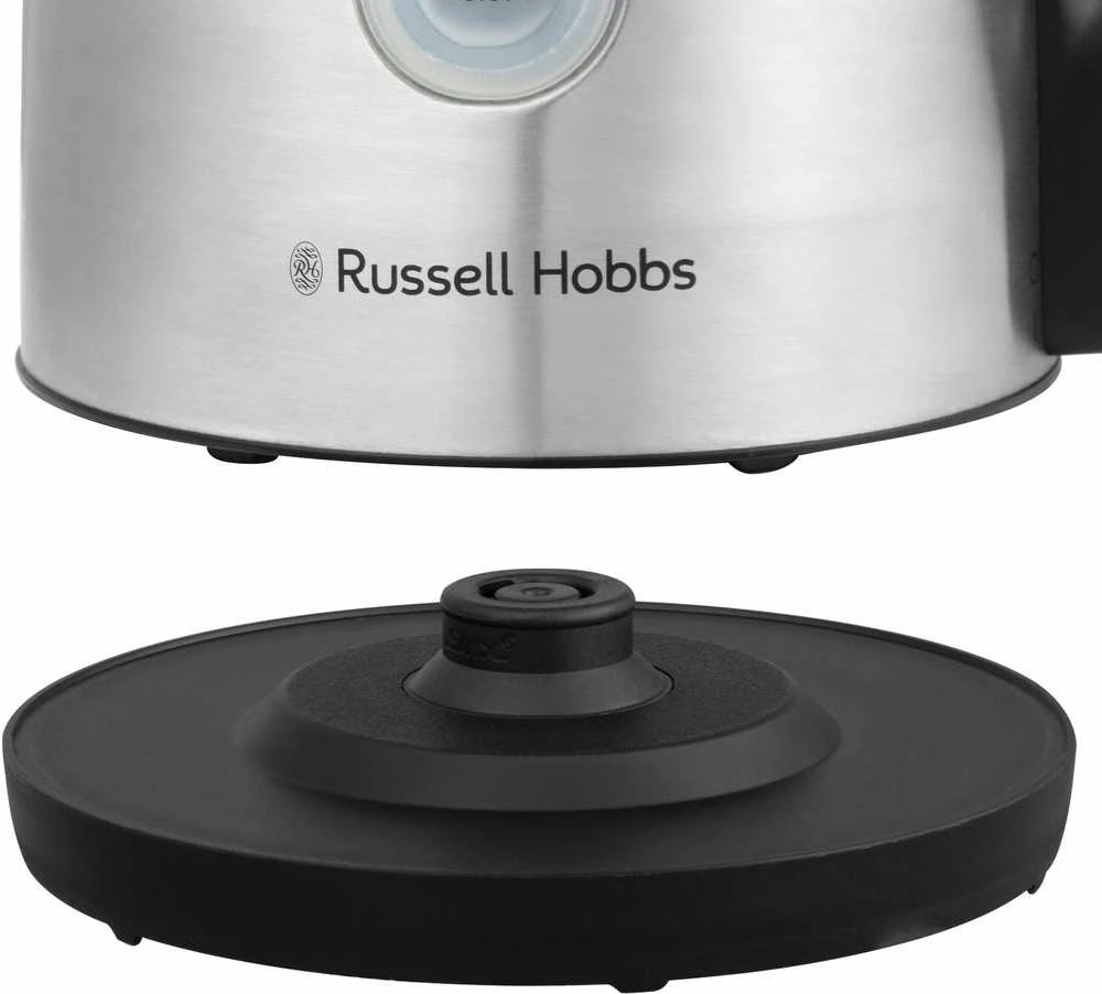 Russell Hobbs virdulys Heaton, šlifuotas nerūdijantis plienas su juodais akcentais, 1,7 l