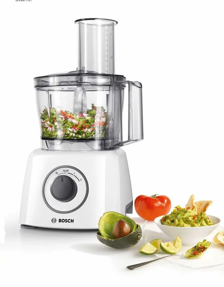 Virtuvinis kombainas Bosch MCM3110W Virtuvės kombainas, MultiTalent 3, 800 W, Baltas, Baltas