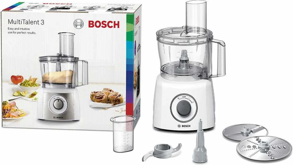 Virtuvinis kombainas Bosch MCM3110W Virtuvės kombainas, MultiTalent 3, 800 W, Baltas, Baltas