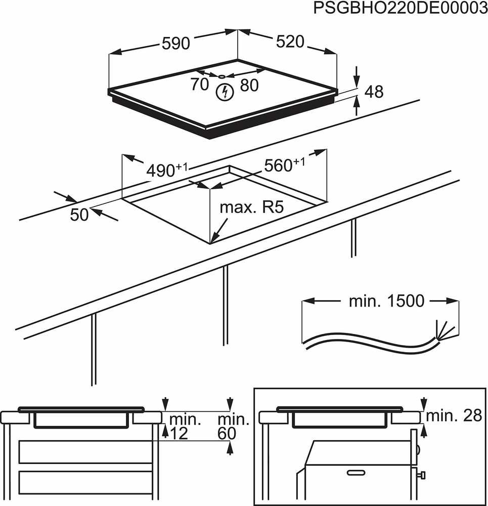 Kaitlentė AEG IBB64200CB 3000-sarjan induktiotaso