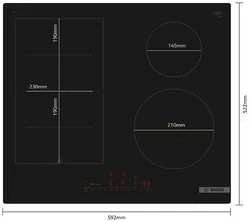 Įmontuojama indukcinė kaitlentė Bosch Serija 6, PIX61RHC1E, 60 cm