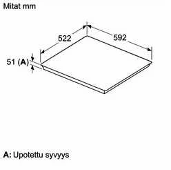 Įmontuojama indukcinė kaitlentė Bosch Serija 6, PIX61RHC1E, 60 cm