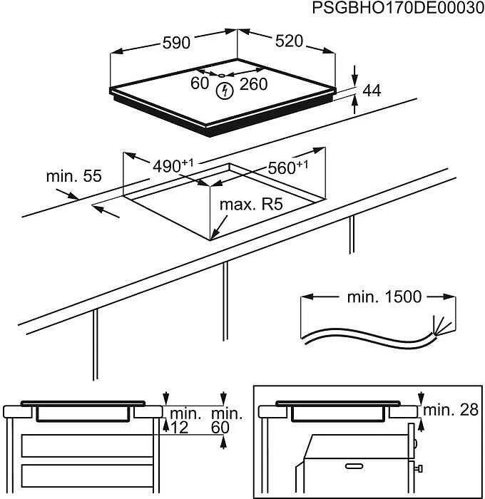 Kaitlentė Electrolux HOI630MF 300-sarjan induktiotaso