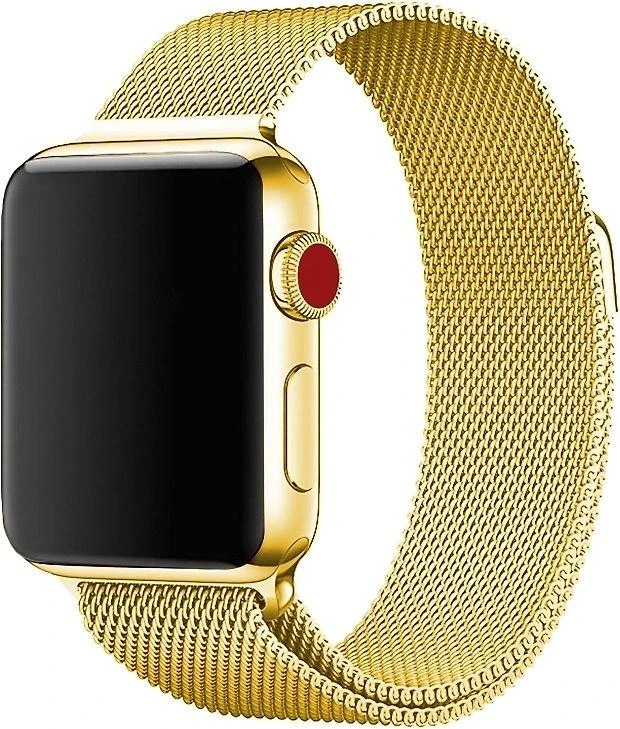 Wave Banginė plieno pintinė apyrankė, Apple Watch 38 mm / 40 mm / 41 mm, auksas