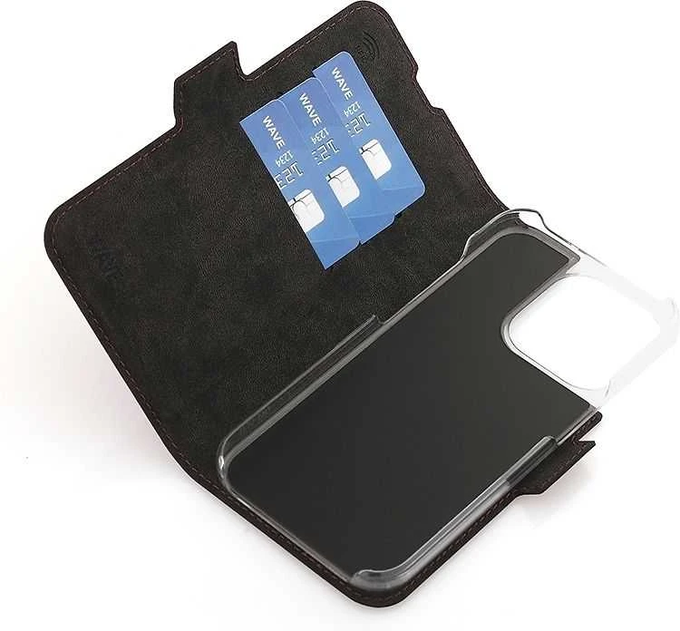 Telefono dėklas Wave BookCase MagSafe, skirtas iPhone 15 Pro