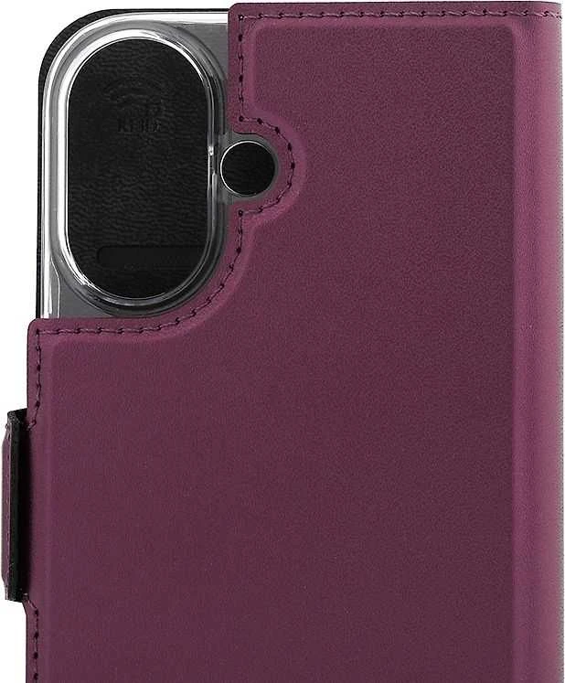 Dėklas Wave BookCase -suojakotelo, MagSafe-yhteensopiva, Apple iPhone 16, Smoky Sangria
