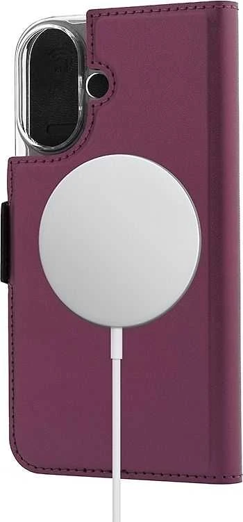 Dėklas Wave BookCase -suojakotelo, MagSafe-yhteensopiva, Apple iPhone 16, Smoky Sangria
