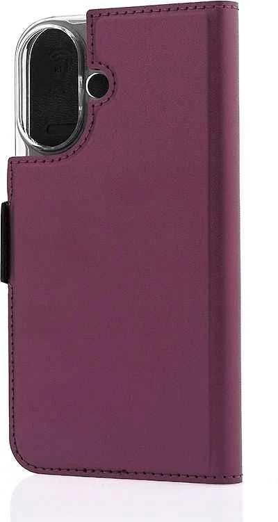Dėklas Wave BookCase -suojakotelo, MagSafe-yhteensopiva, Apple iPhone 16, Smoky Sangria