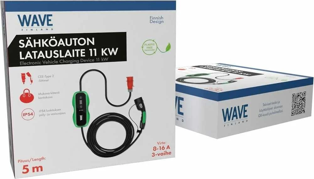 Wave elektromobilio įkroviklio pakuotės