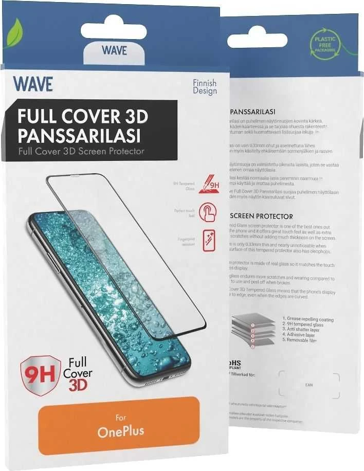 Wave Full Cover 3D -panssarilasi, OnePlus 12R, musta kehys