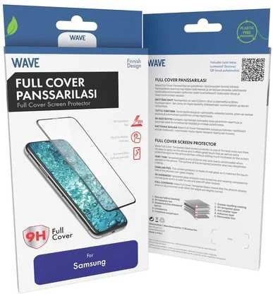 Wave Full Cover panssarilasi, Samsung Galaxy S25 FE 5G, musta kehys